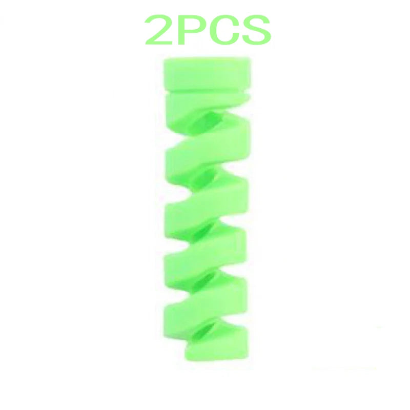 vvocci Cord Protective Charging Data Cable USB Charger ProtectorFor Mouse Earphone Sleeve Holder Ties Management Wire Organize Quake M496 Green-2PCS