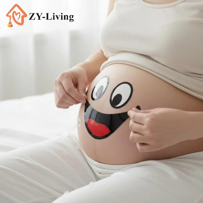 9Pcs Pregnancy Belly Stickers Photographs Props Funny Facial Expressions Decals Memorable Keepsakes Mum Maternity Accessories Quake