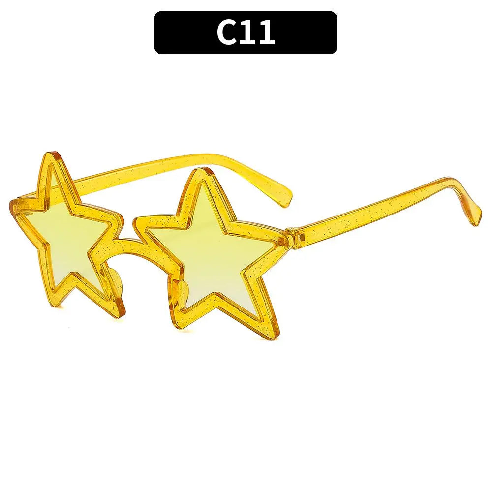 Fashion Unique Pentagram Sunglasses Christmas Party Star Shape Sun Glasses for Women Men Shining Shades Xmas Festival Eyewear Quake C11