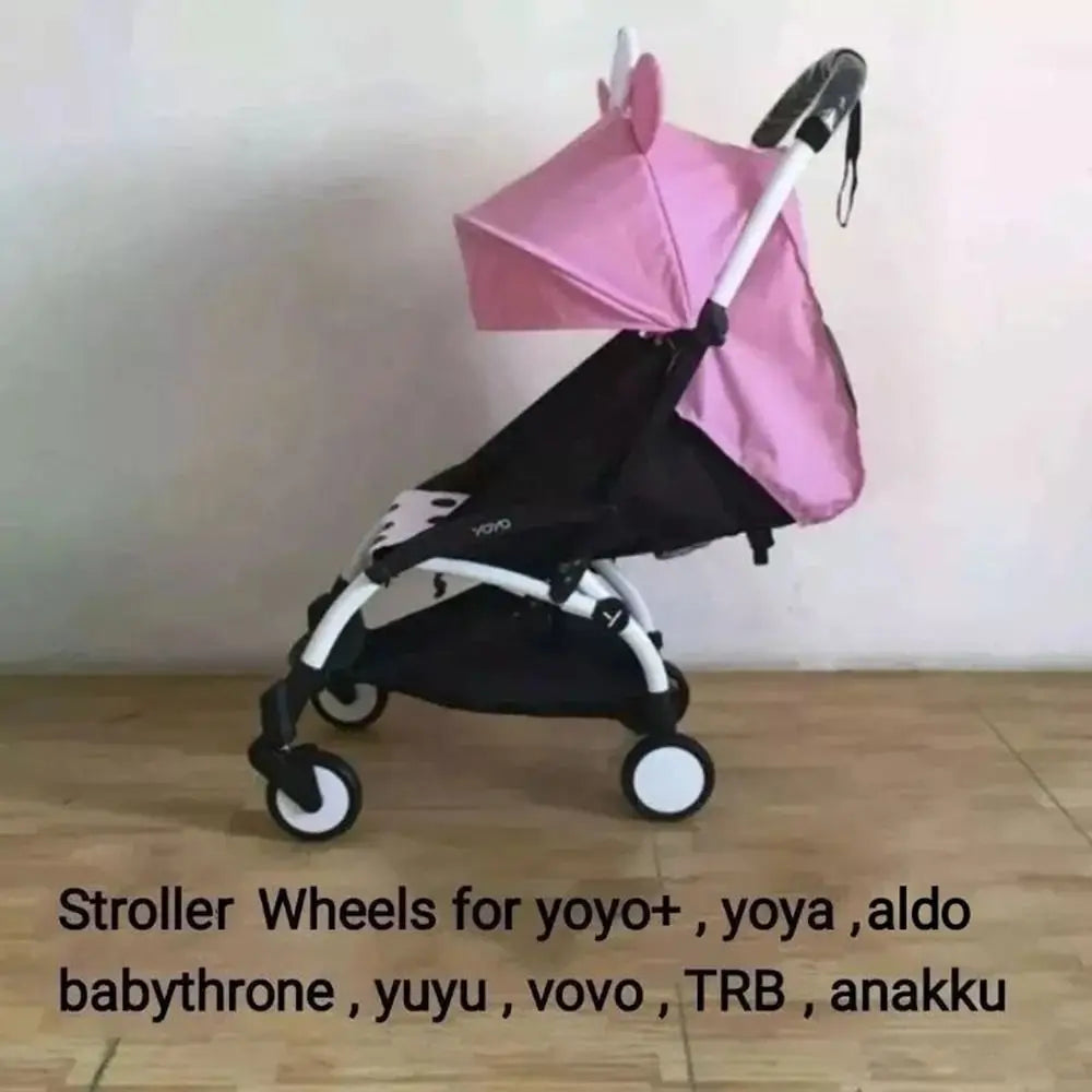 Rubber Baby Stroller Wheel Tyre Silent Bearings Durable Stroller Spare Part Stroller Replacement for Babyzenes Yoyo Yoya YuYu Quake