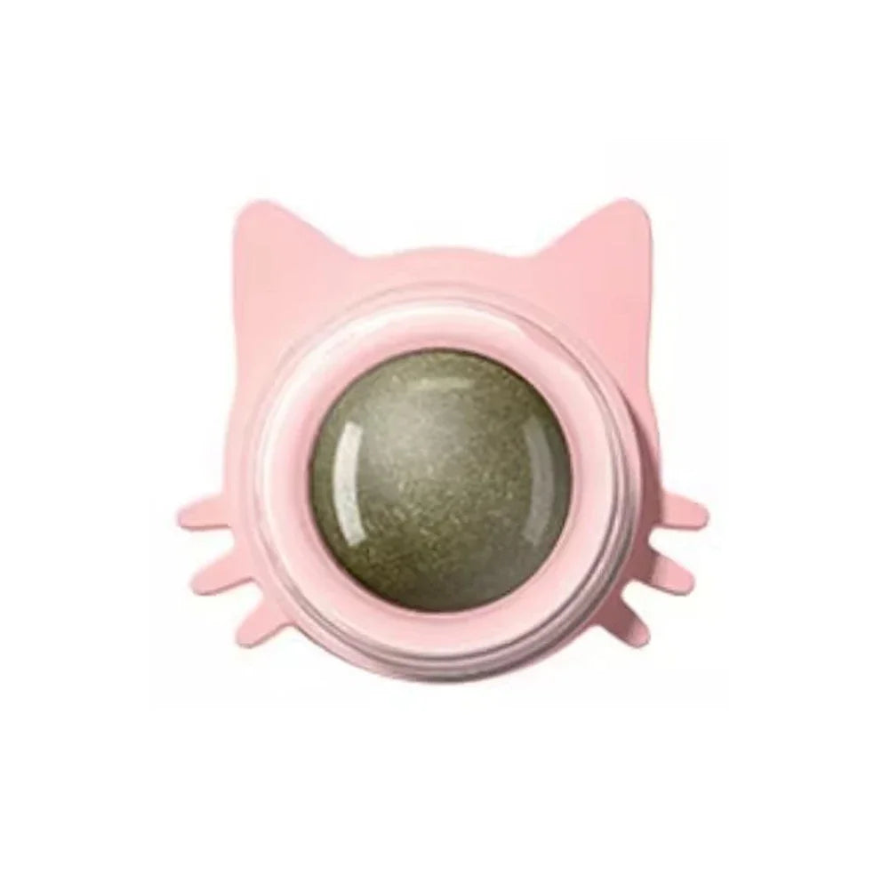 1PCS Catnip Lollipop Cat Treat Wall Design Dental Care Fresh Breath Cat Snacks Energy Ball Stomach Protection Pet Supplies Quake Pink G2846A