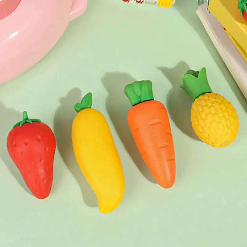 3Pcs Large Fruit Vegetable Themed Erasers Set Colorful Pencil Eraser Easy Erasing For Students Artists Drawing Sketching K1KF Quake
