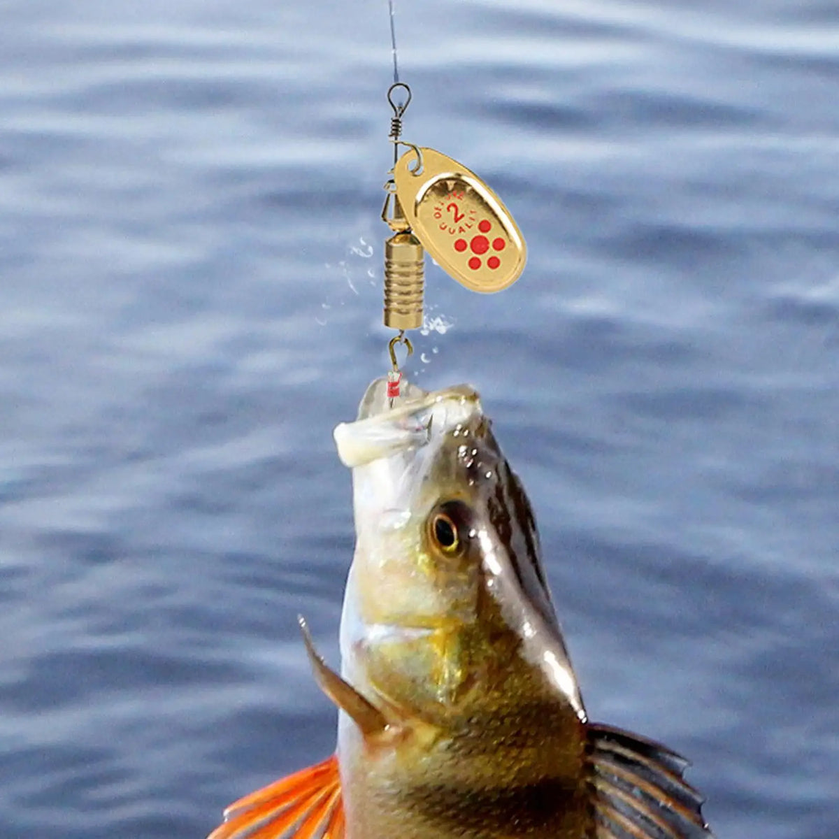 10pcs Spinner Baits for Bass Fishing High-reflective Gold Silver Color Spinner Baits Metal Lures for Bass Beginner Professionals Quake