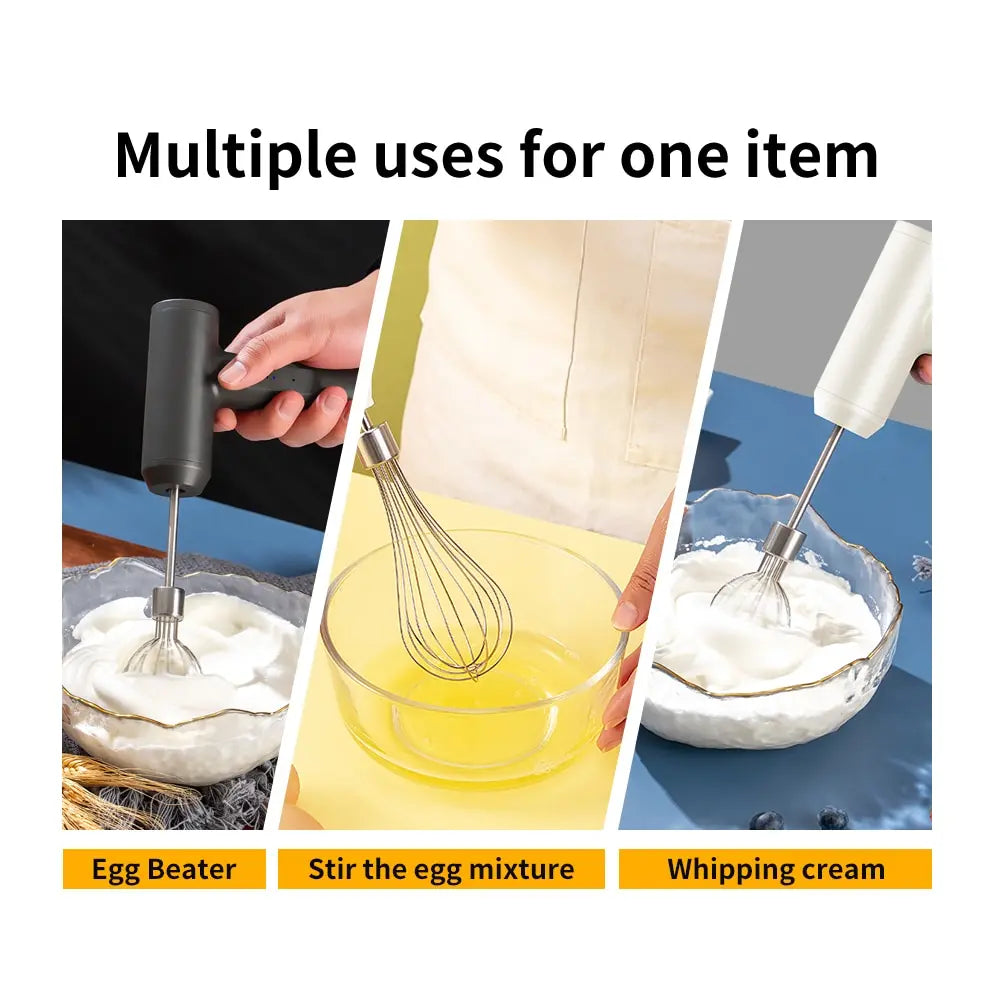 1 PCS Wireless Electric Food Mixer Portable 3 Speeds Egg Beater Baking Dough Cake Cream Mixer Kitchen Tools Quake