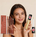 Waterproof Lip Liner And Clear Lip Gloss Kit Plumping Shine Graduation Gift for Students Grad Season Present with Long-Lasting M Quake 2 pcs