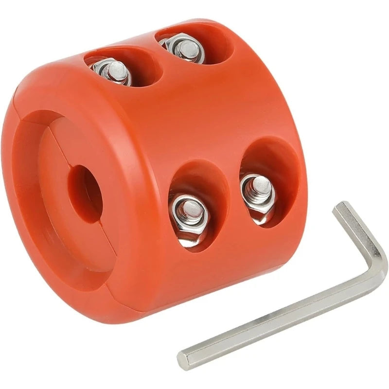 Car Winch Hook Stopper with Rubber Outer Body for Synthetic Winch Rope,Off-road Vehicle Winch Hook Stopper H8WE Quake Or a nge Red CN