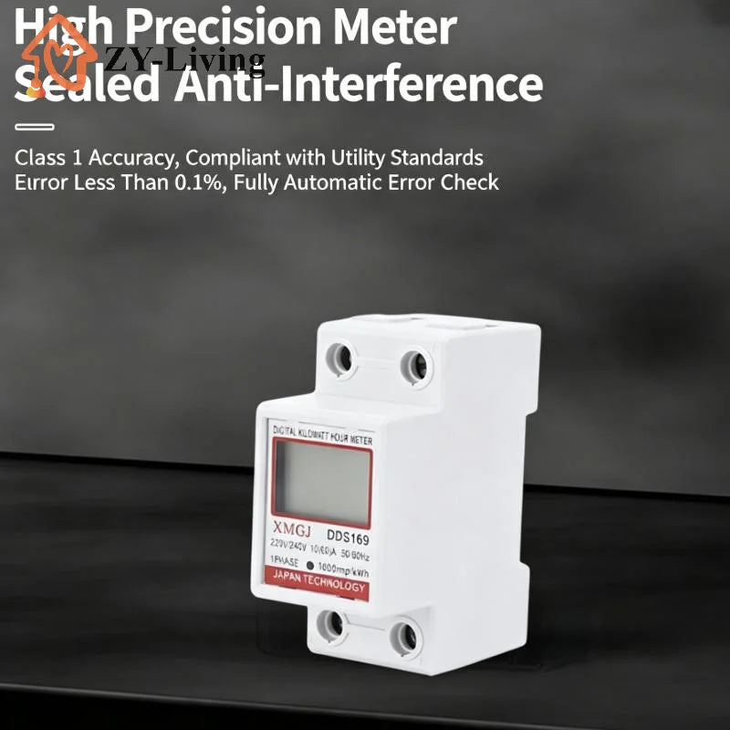 1 Piece 220V Single Phase Electric Energy Meter KWh Meter Submeter Electrical Sub Meter For Electric Quake