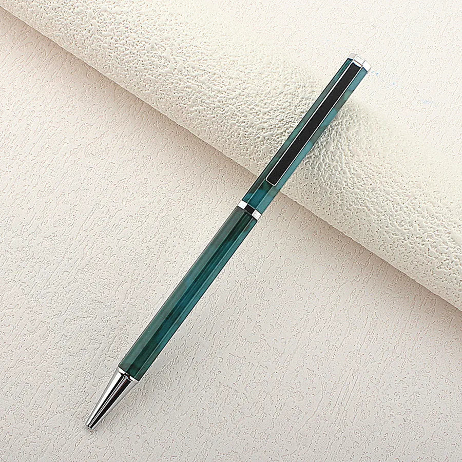 Premium Octagonal shape Metal Ballpoint Pen blue Ink Office Business Writing Ballpoint Pen School Student Stationery Gifts Quake 857-10