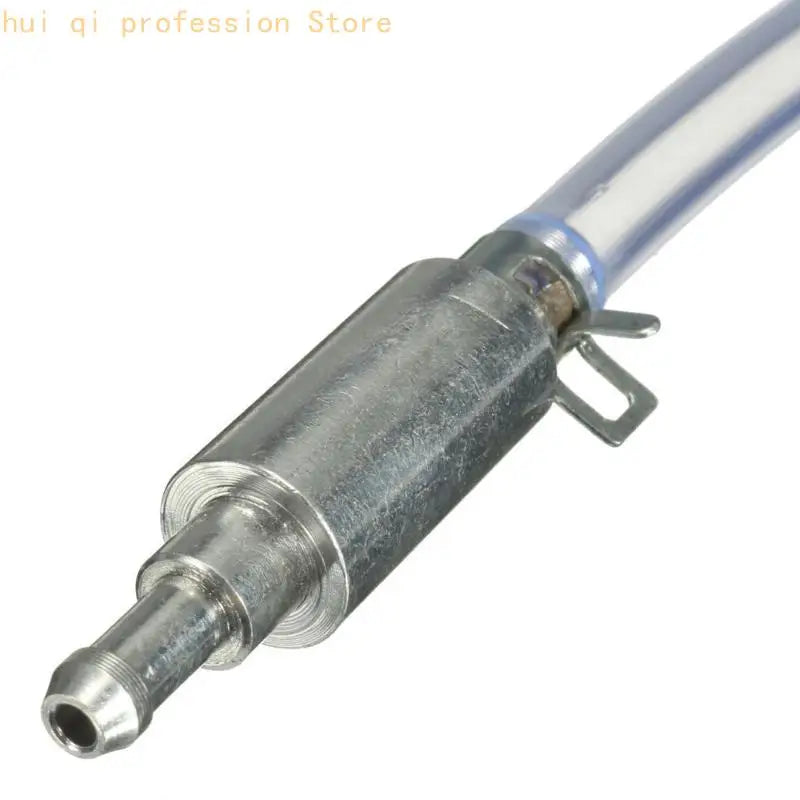 Clear PVC Motorcycle Bleeder Hose with Metal Fitting, Hose Clip and Backflow Control Design for Brake System Maintenance Tasks Quake