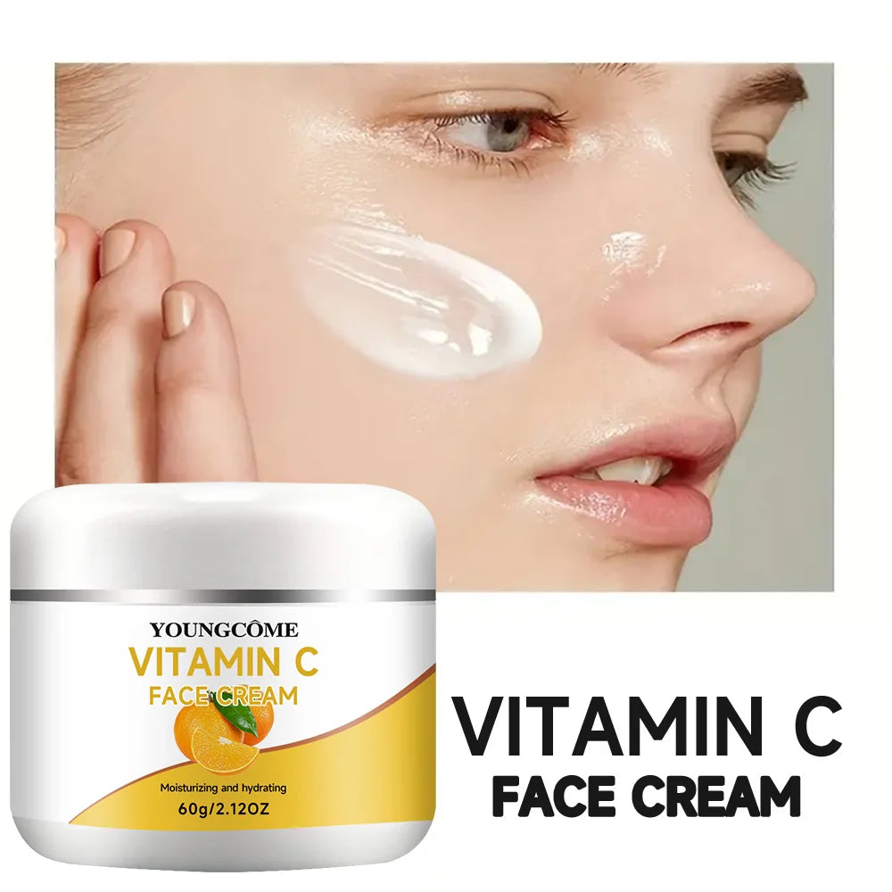 Vitamin C Face Cream Moisturiser Facial Anti Aging Whitening Skin Care Repair Fade Fine Lines Wrinkle Remover Face Cream Quake