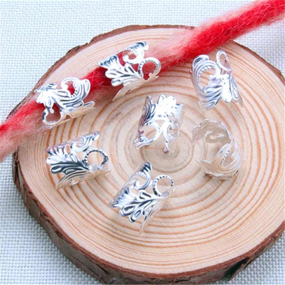 5/10Pcs Gold Charms Diy Hairs Braid Dread Dreadlock Beads Hair Ring Rope Elastic Hair Bands Ponytail Hairstyle Hair Accessories Quake 10pcs NO.19