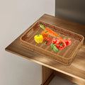 Hand Woven Serving Tray Multipurpose Vegetables Holder for Table Centerpiece Quake Large