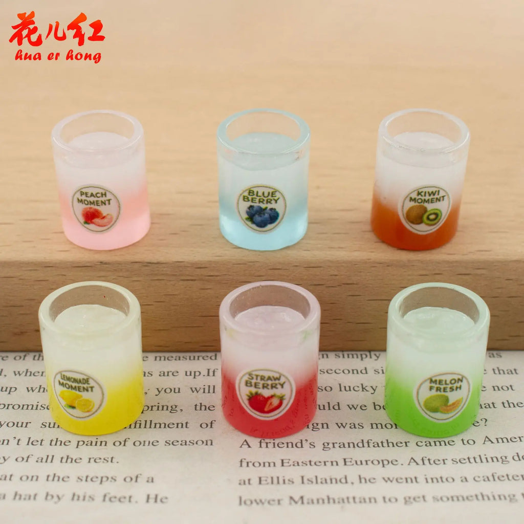 20Pcs Sweet 1:12 Dollhouse Miniature Simulation Summer Fruit DIY Tea Drink Models Tiny Figurines For Micro Scene Decor Accessory Quake