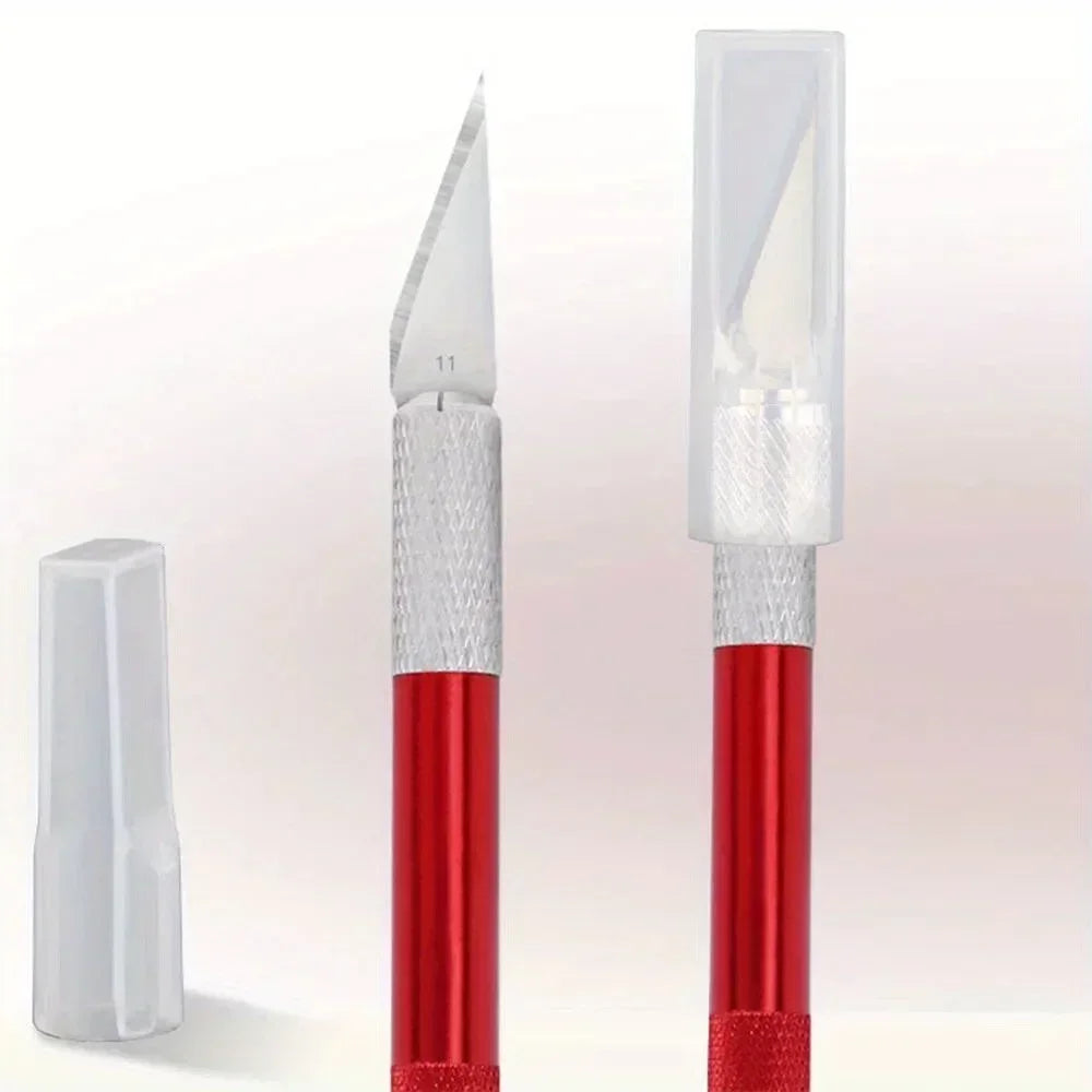 vvocci Exacto Hobby Blade Set with 11 Replacement Blades & Ruler – Precision Cutting Tool Quake