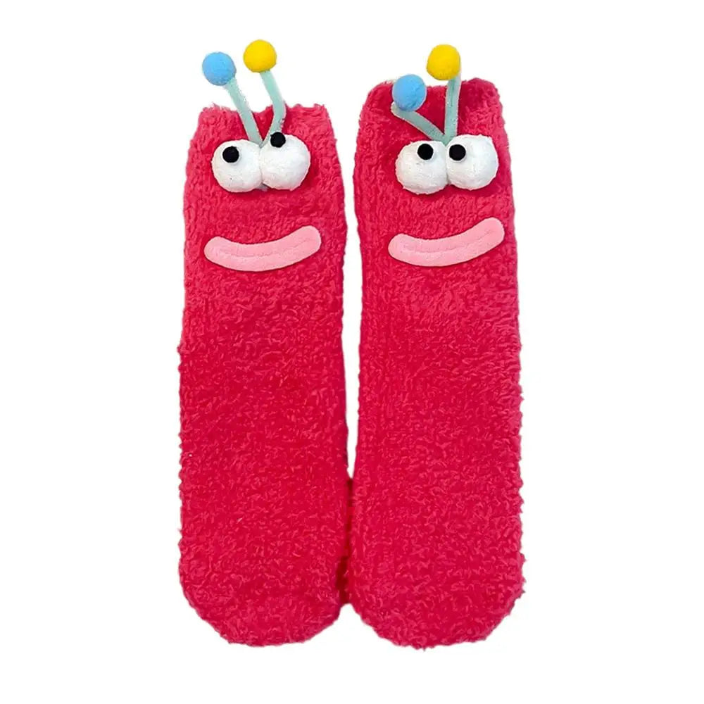 5 pairs animated Christmas sock ornaments Merry Christmas Gifts and Decorations for the Home Xmas Supplies for a Happy New Quake red