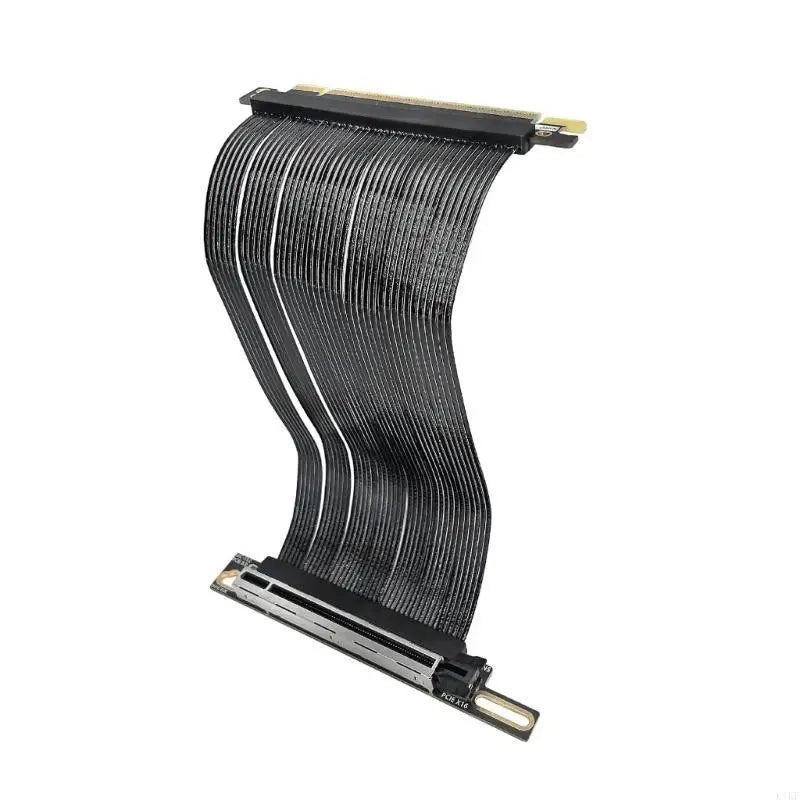 PCIE 5.0 X16 Extension Cable 90 Degree Right Angled GPU Card Line 0.9mm Thin for Desktop Graphics Card Easy Installation K1KF Quake