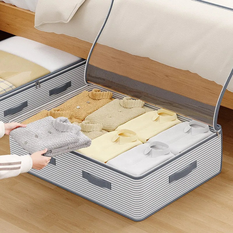 Multifunctional Bed Bottom Storage Bag Large Capacity Foldable Clothing Quilts Portable Storage Container Dust Cleaning Bedroom Quake