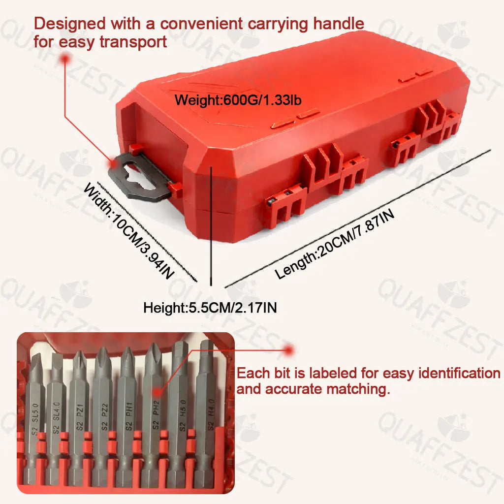 56Pcs Screwdriver Bit Set Colorful Security Bits Electric Screwdriver Set with Case Quake