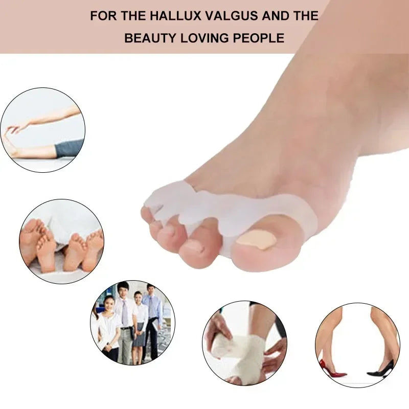 Toes Protective Separator Suitable Bunion Corrector Silicone Soft Gel Straightener Spacers Stretchers Foot Toes Care Tool Quake