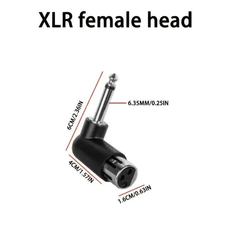 XLR Male to 6.35mm (1/4 Inch) Female Adapter - 3-Pin Balanced Audio Interface,Suitable for Microphones,Speakers,Audio Interfaces Quake