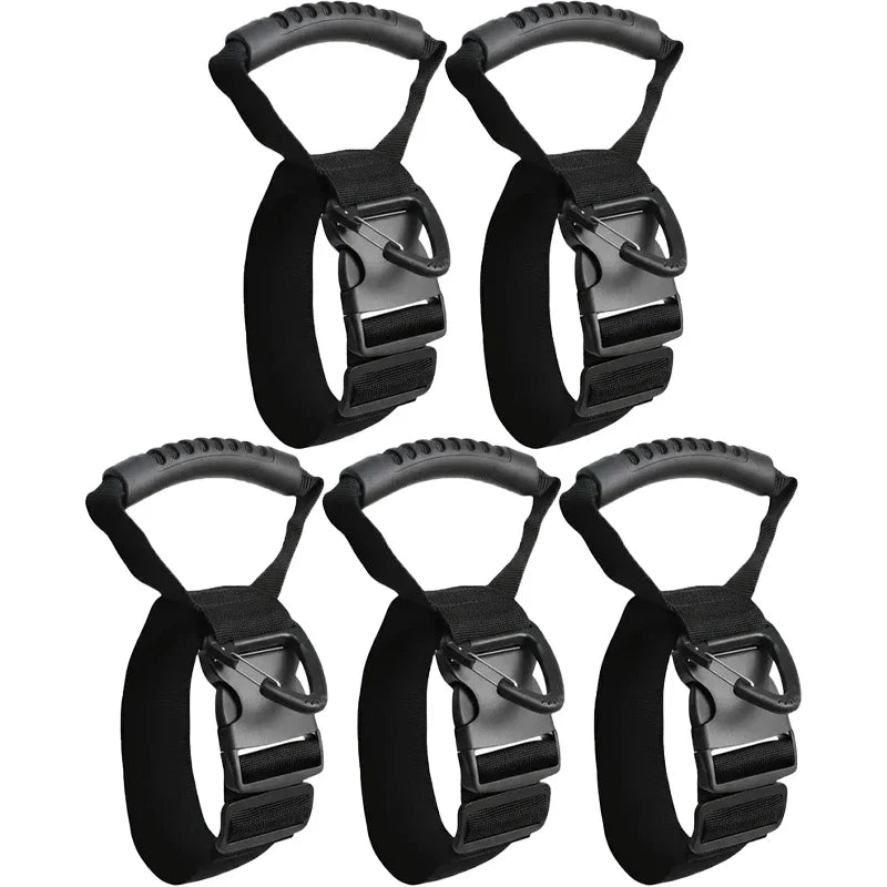 5/1PCS Multi Functional Storage Strap Heavy-Duty Hook Cord Organizer Holder with Rotate Buckle Nylon Hand-held Carrying Strap Quake 5pcs