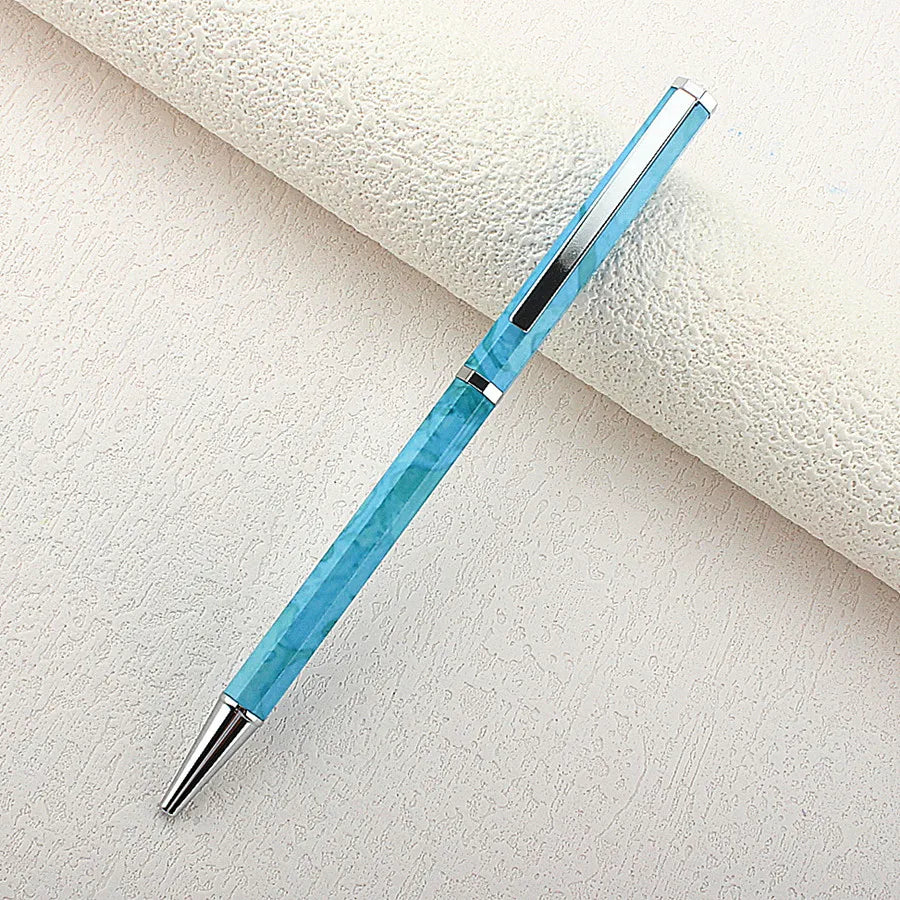 Premium Octagonal shape Metal Ballpoint Pen blue Ink Office Business Writing Ballpoint Pen School Student Stationery Gifts Quake 857-6
