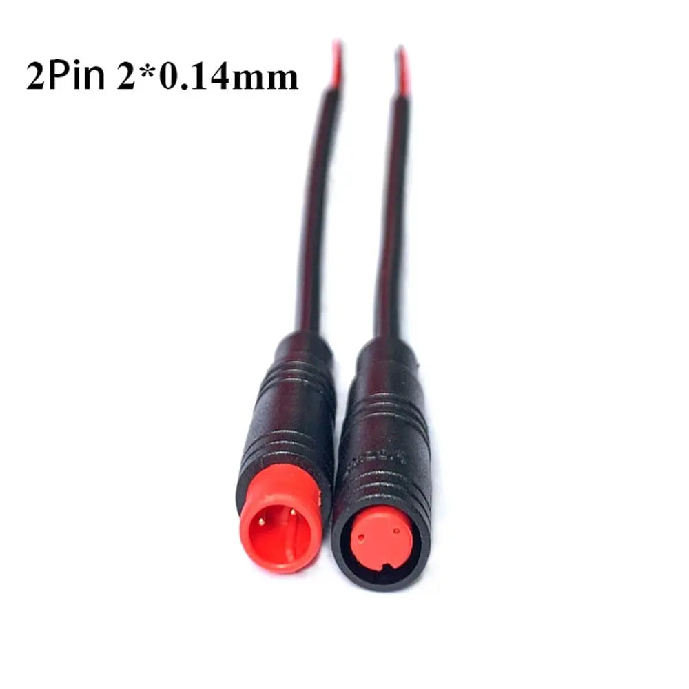M8 Optional Cable Ebike Accessories Base Connector Waterproof Connector Display Pin 2/3/4/5/6Pin Cable Quake 2Pin