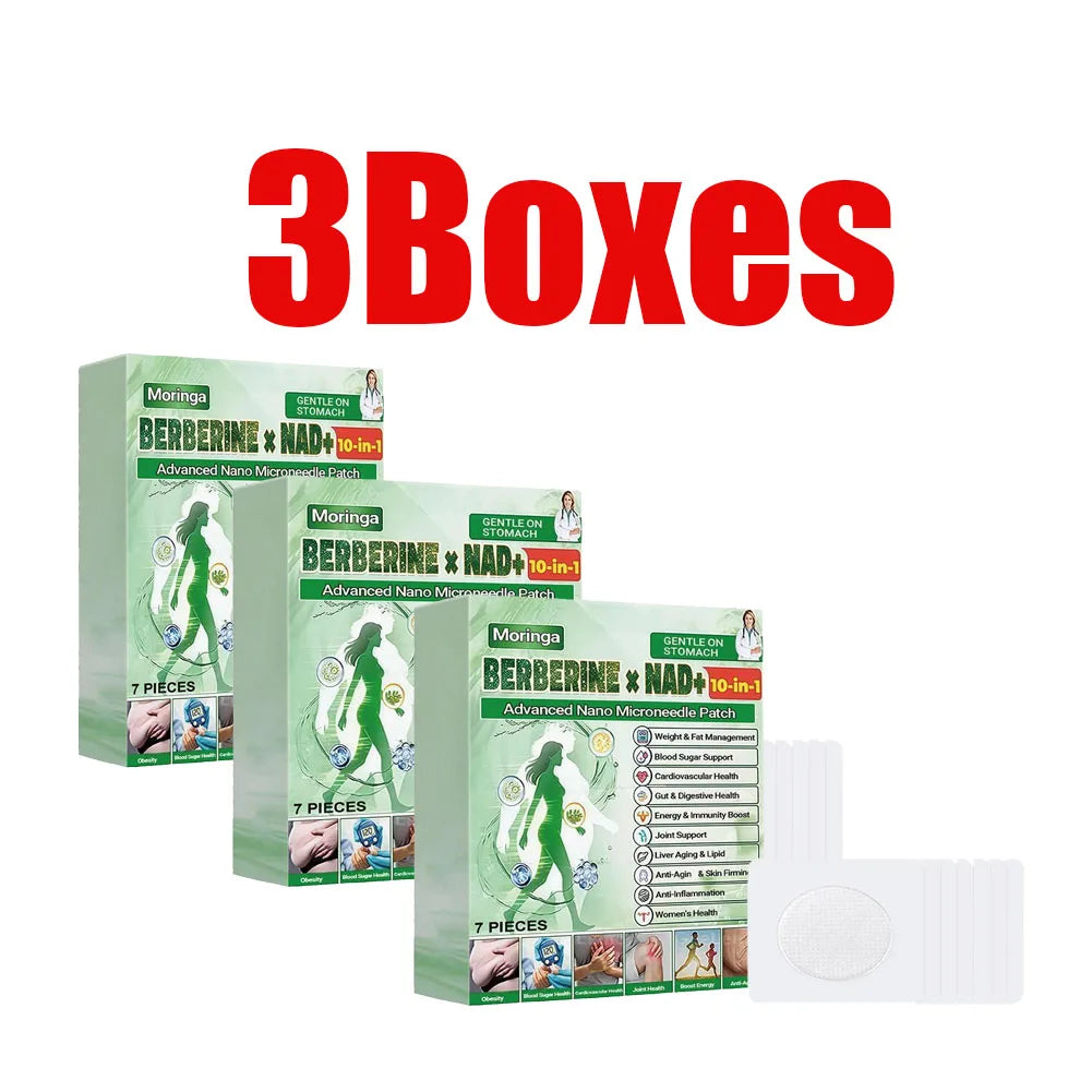 3Boxes Moringa Advanced Nano Microneedle Body Care Patch- Easy To Use Body Firming Sticker Daily Figure Line Care Unisex Quake 3boxes