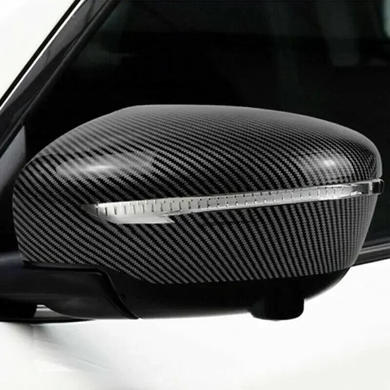 For Nissan Qashqai X-Trail Murano Rogue Pathfinder 2015-2019 2x Case Sticker Rearview Side Mirror Cover Wing Cap Rear View Trim Quake