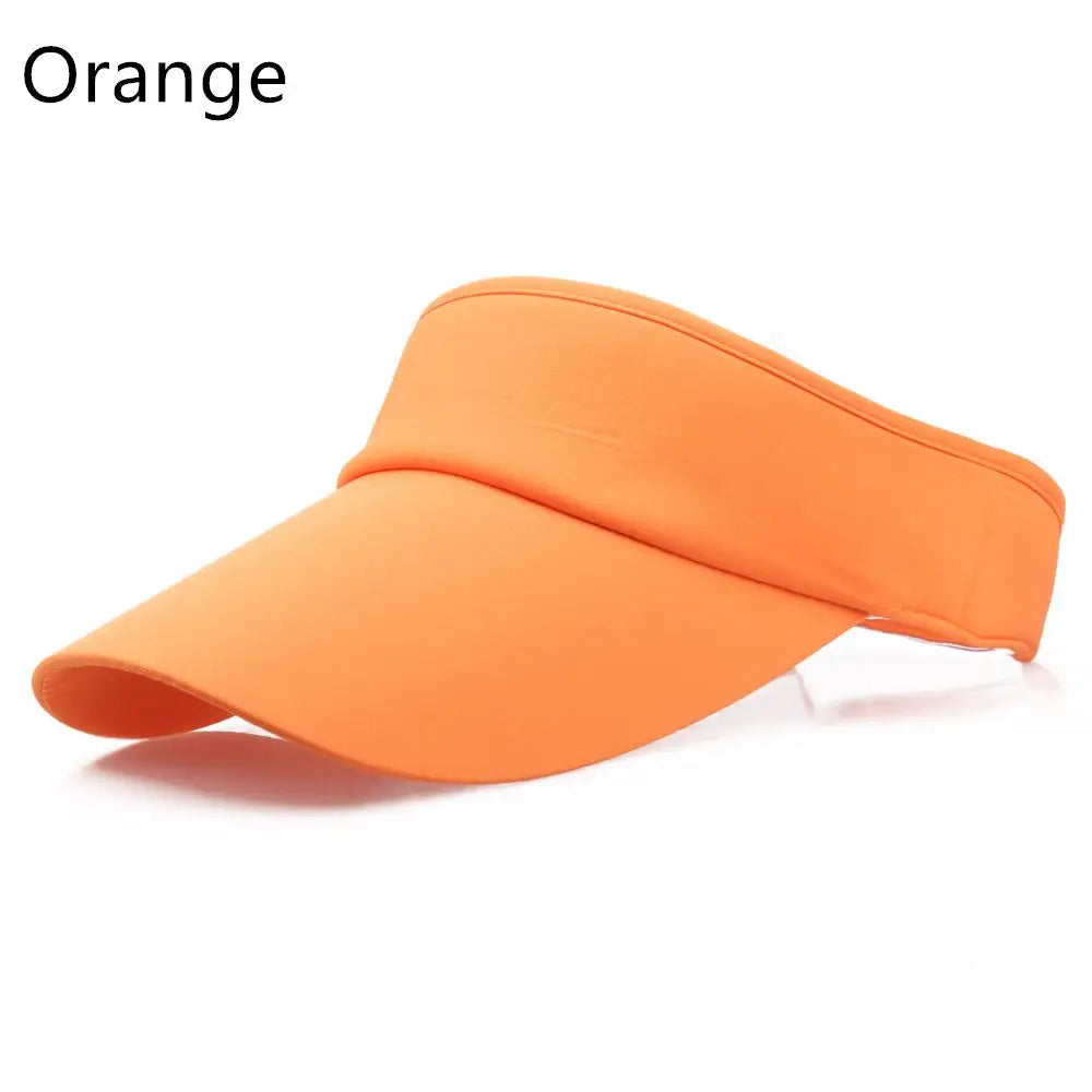 Women Tennis Golf Sun Visor Unisex Cap Hat Headband Quake orange