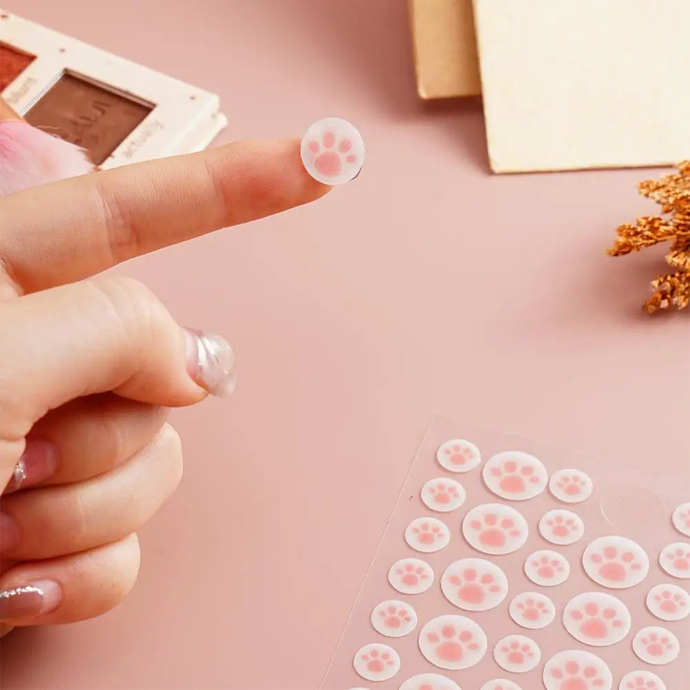 Hydrocolloid Acne Pimple Patch 36 Counts Cute Cat Paws Shaped Acne Absorbing Cover Patch, Invisible For Acne Dots Quake