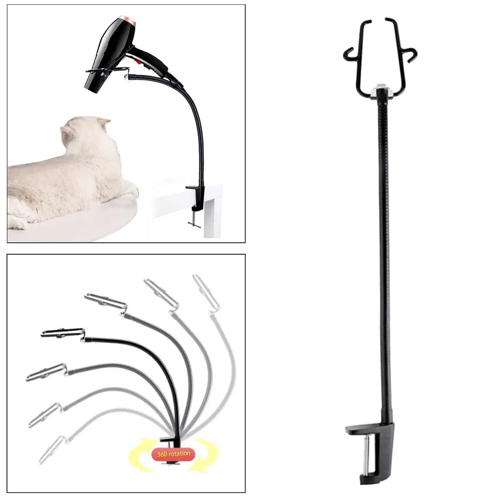 Hair Dryer Stand Adjustable Clamp Mount for Countertop Dog Grooming Table Quake Default Title