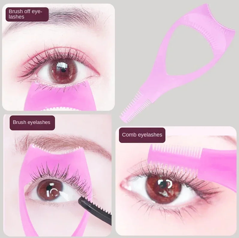 New Plastic Portable Mascara Shield Applicator Eyelash Guide Aids Eye Lash Comb Eyelash Curler Women Girls Eyes Makeup Tools Quake