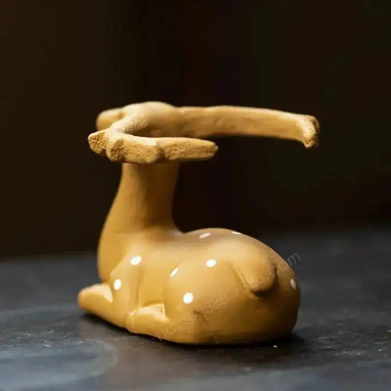 Zisha Tea Pet Plum Blossom Deer Tea Strainer Ornament Animal Tea Strainer Tea Holder Tea Accessories Table Quake