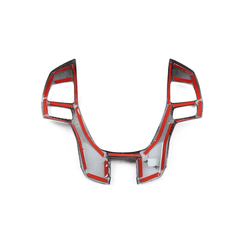 For Ford Everest Ranger 2015-2022 ABS Carbon Fiber Style Inner Car Steering Wheel Cover Trim Button Panel Frame Sticker Decor Quake