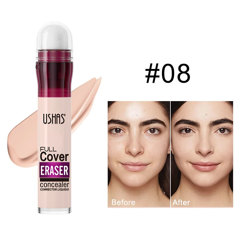 Sponge Head Concealer for Dark Circles, Tears, Freckles, Acne, Dark Circles, Pigmentation and Blemishes, Creating Natural Skin Quake 08