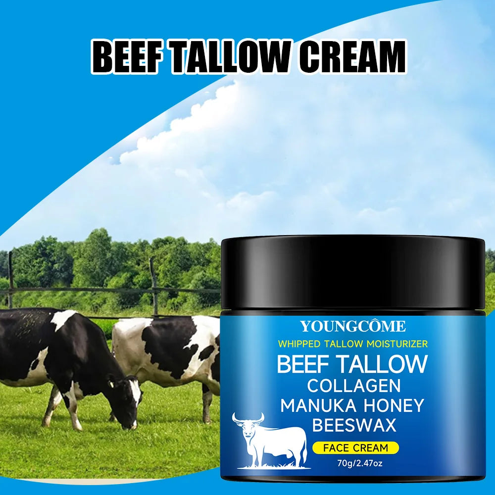 Tallow Face Cream Raw Honayolive Oil Anti Aging Face Cream Wrinkle Remover Collagenr Smooth Wrinkle Moisturizing Firming Quake