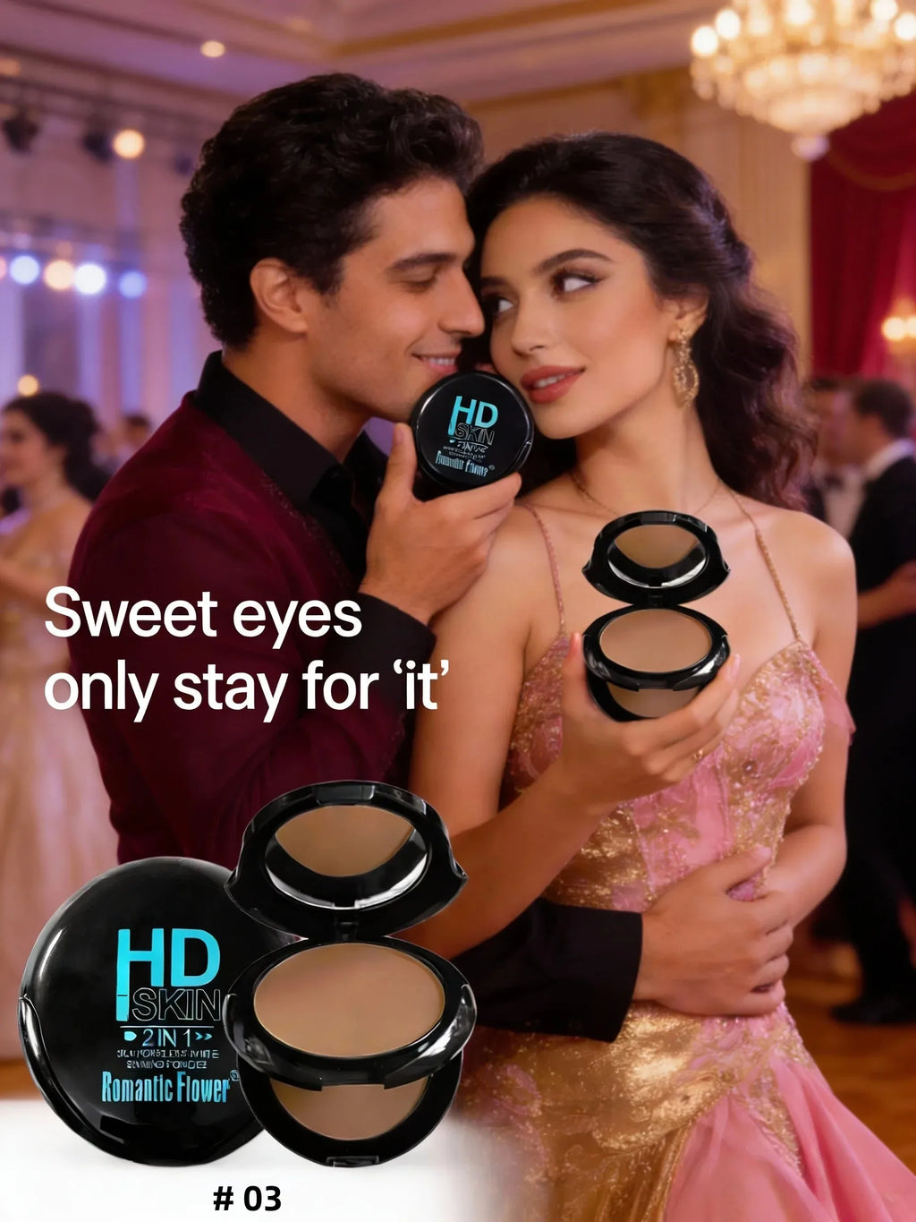 2 in 1 Double Layer Powder Concealer Full Coverage Long Lasting Oil Control Waterproof Makeup with Puff for Daily Use Quake