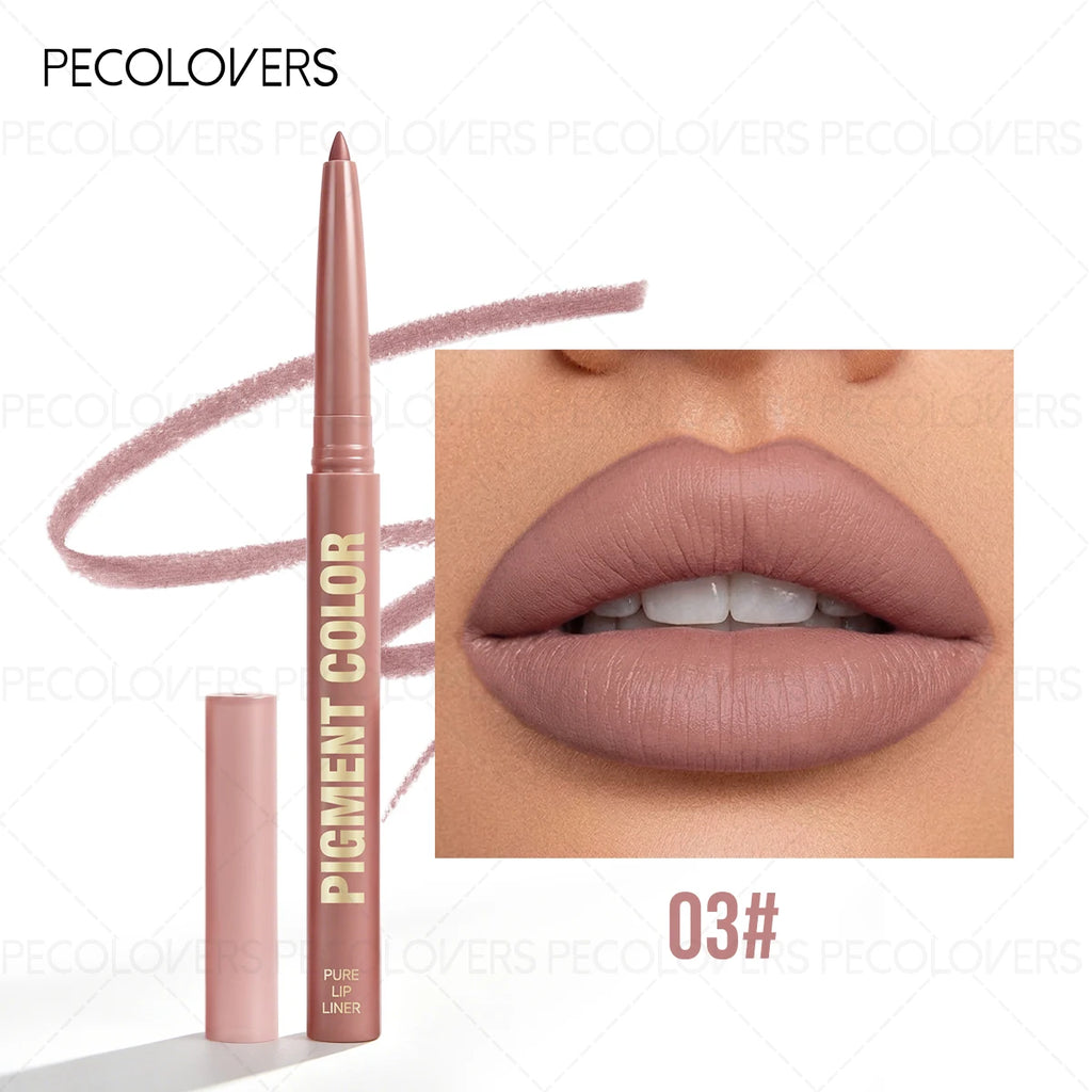 Velvet Matte Lipliner Pen, High Color Rendering Non-sticky Cup, Elegance Makeup Look, Lip Gloss & Lipstick Pen, Lip Makeup Quake 03