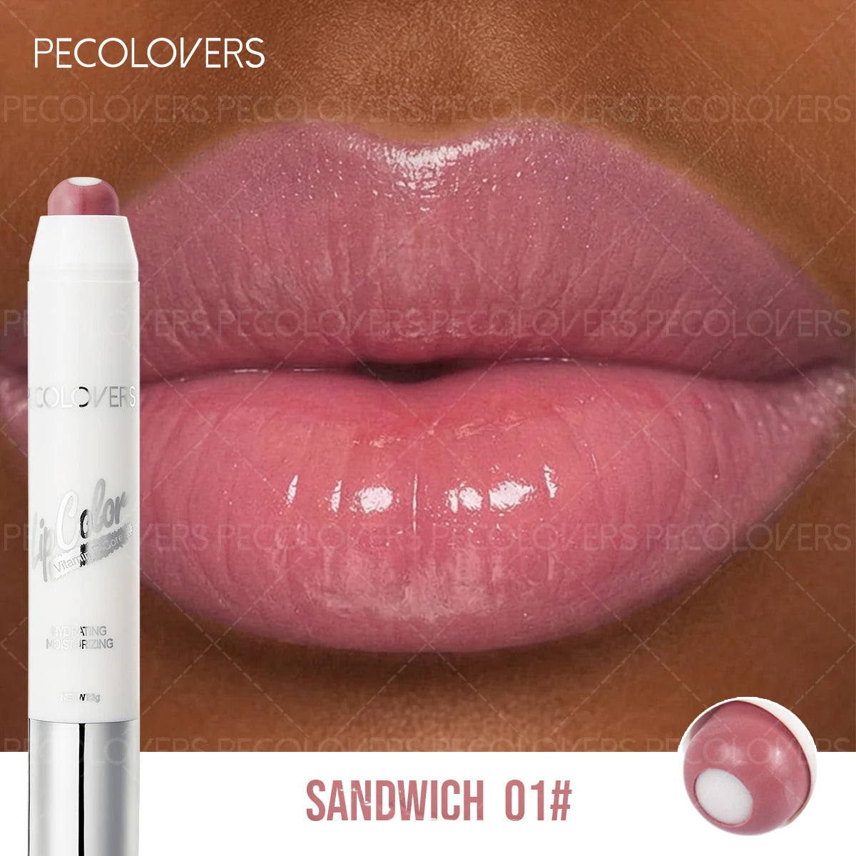 Sandwich Lipstick Pen, Moisturizing Lip Gloss, Long-lasting, Non-drying, Multi-color Options, Lip Cosmetics Quake 01