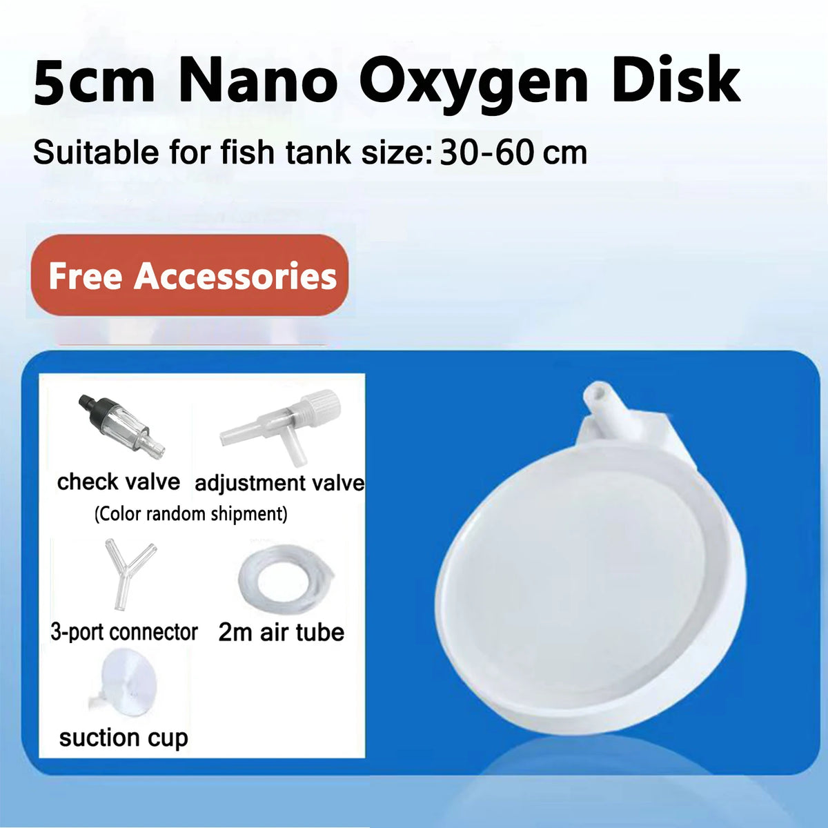 35/50/80/100mm Fish Tank Aquarium Nano Air Stone Oxygen Aerator Air Bubble Pond Pump Hydroponic Oxygen Supply Accessories Quake 5cm tube G3671C