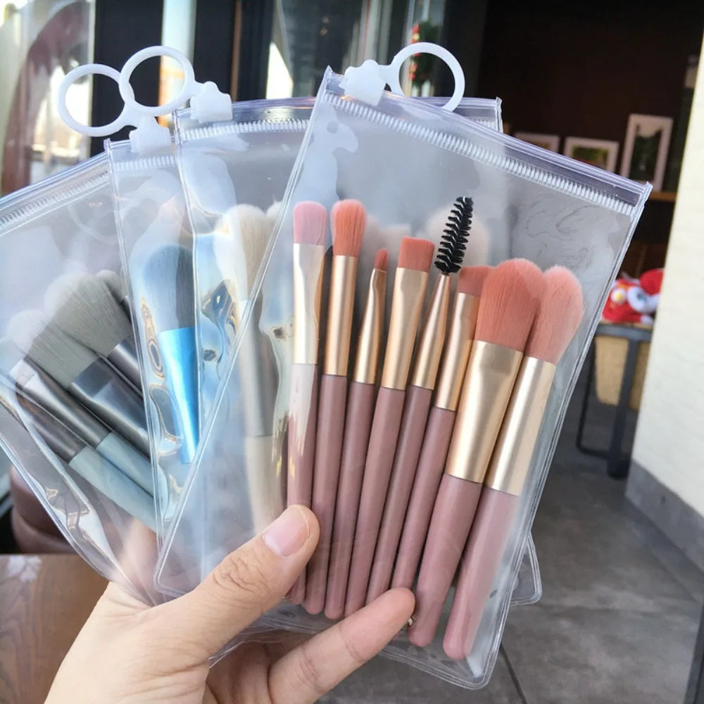 Makeup Brush Complete Set of Small 8 Beauty Tools Portable Set Eye Shadow Brush Foundation Make-up Brush Powder Blusher Brush Quake