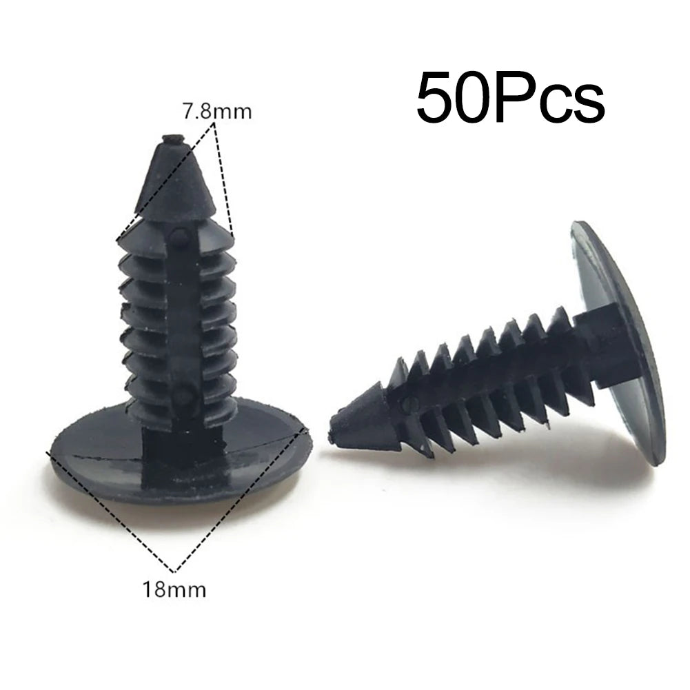 None Screws Fastener Clip Fastener Clips Car Accessories 50pcs 7.8mm Interior Rivets Fastener Practical Push-type Quake