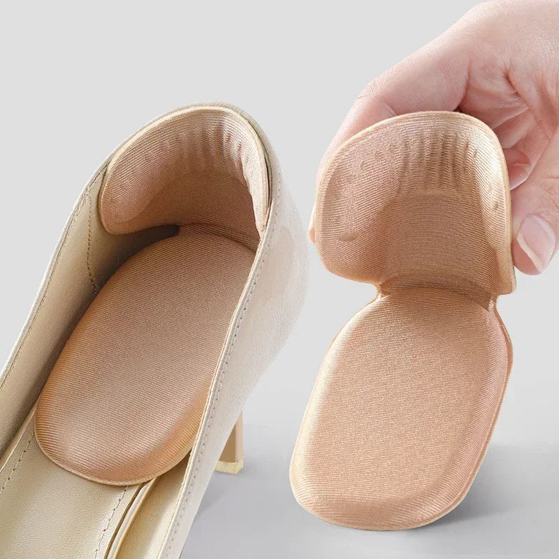 Heel Stickers Shoe Cushion Heel Protector for Shoes T Shape Sponge High Heels Inserts Heel Pads Shoe Adjuster Women Half Insoles Quake