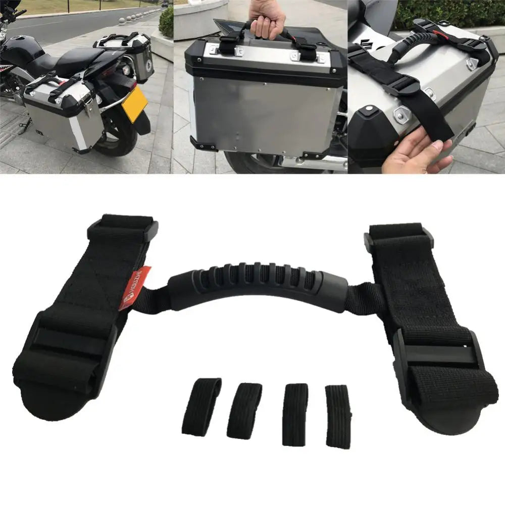 2019 new aluminum alloy side box handle rope for universal motorcycle luggage strap handle rope Quake Default Title