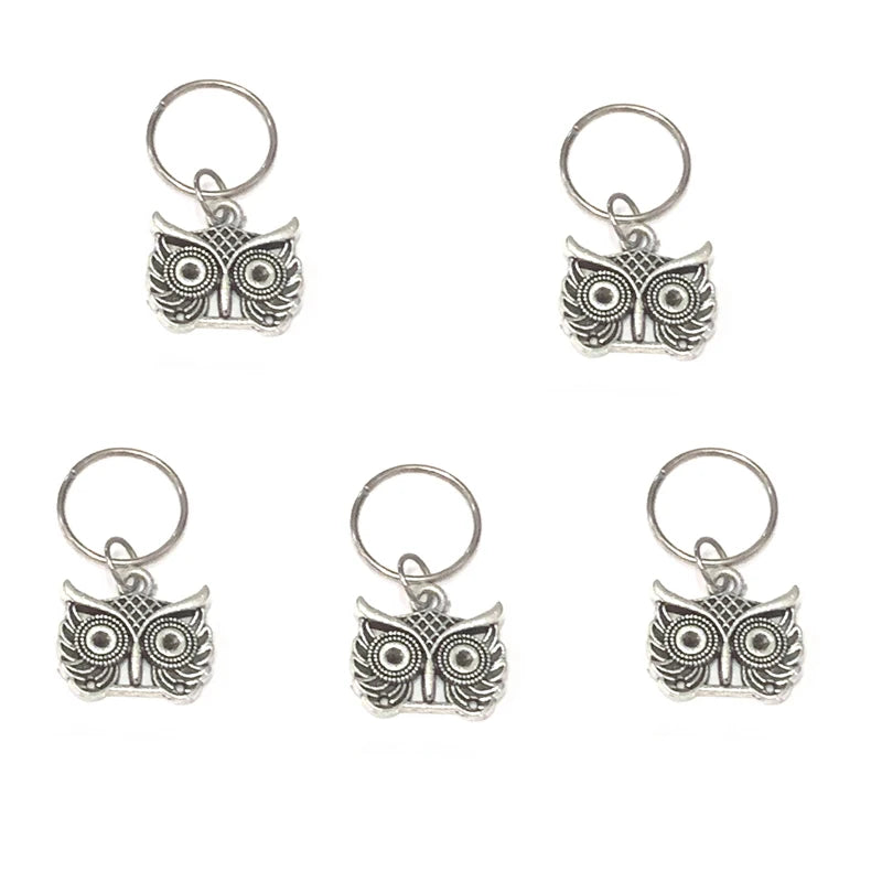 5/10 Pcs Hair Braids Leaves Beads Women Silver Gold Color Hip-hop Hair Rings Braid Bead Hair Headband Braiders Accessories Quake 5pcs 2