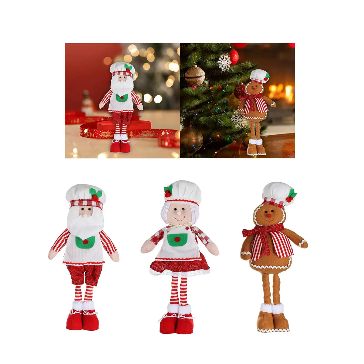 Tabletop Christmas Decoration Doll Crafts for Living Room Desk Birthday Gift Quake