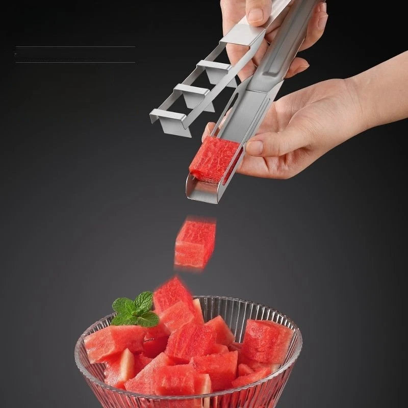 Multifunctional Stainless Steel Watermelon Slicer Quick Fruit Cutter Melon Divider, Kitchen Gadget for Home Use Quake