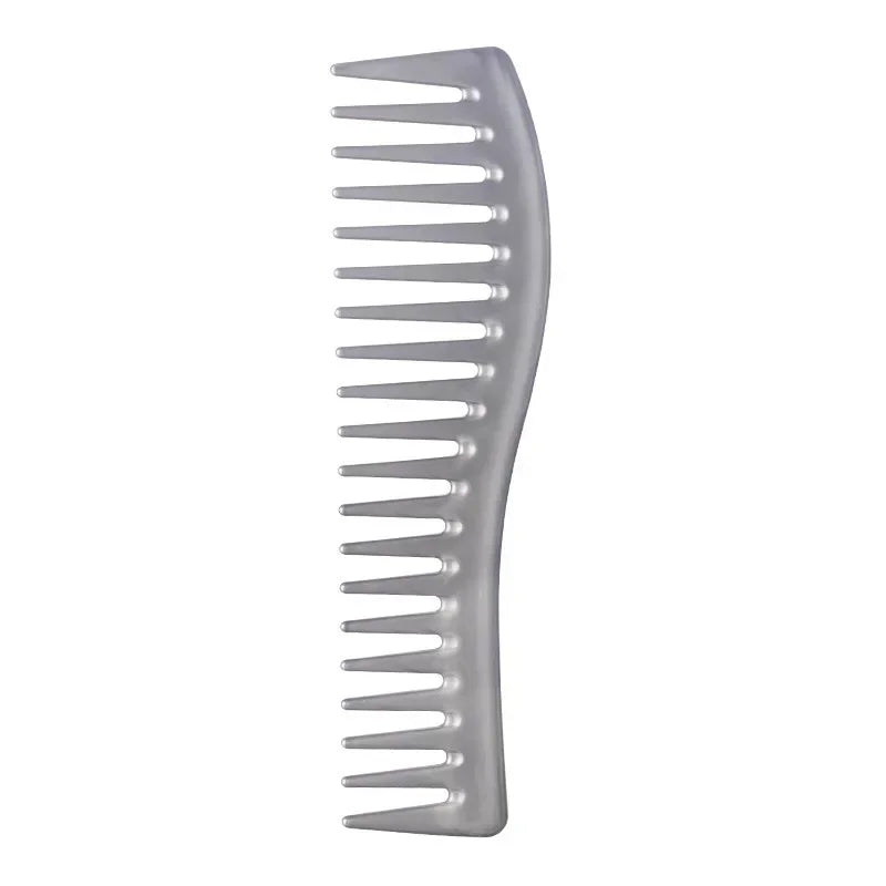Wide Tooth Plastic Curly Hair Barber Salon Hairdressing Comb Oil Head Men Professional Back Hollow Comb Styling Tool Accessories Quake sliver