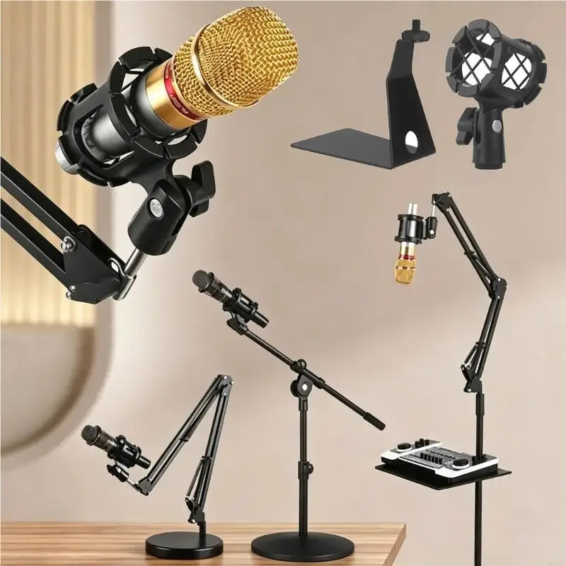 Microphone Shock Mount Compatibility for 20-37Mm Mics Holder For Stable Sound Capturing In Vlog Interviews Recording K1KF Quake CN
